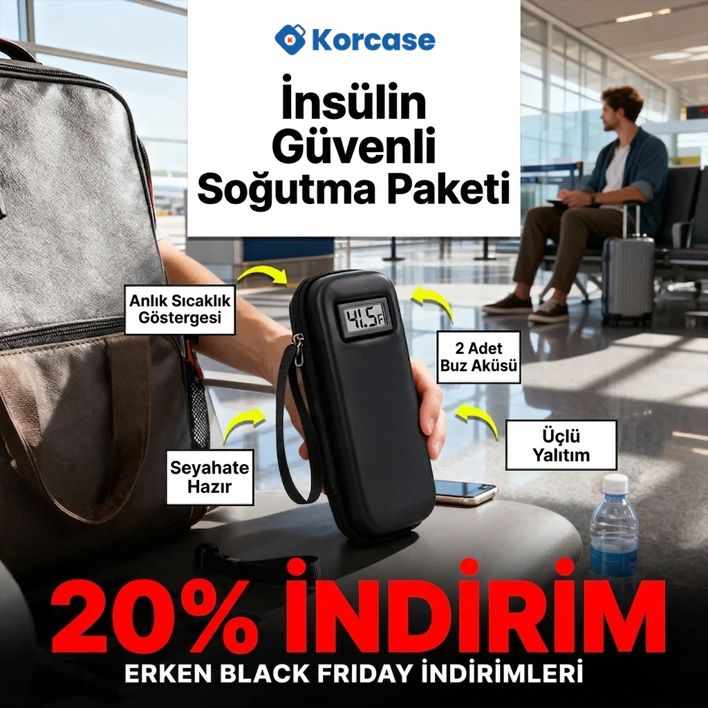 Korcase™ - İnsülin Soğutmalı Güvenli Saklama Çantası